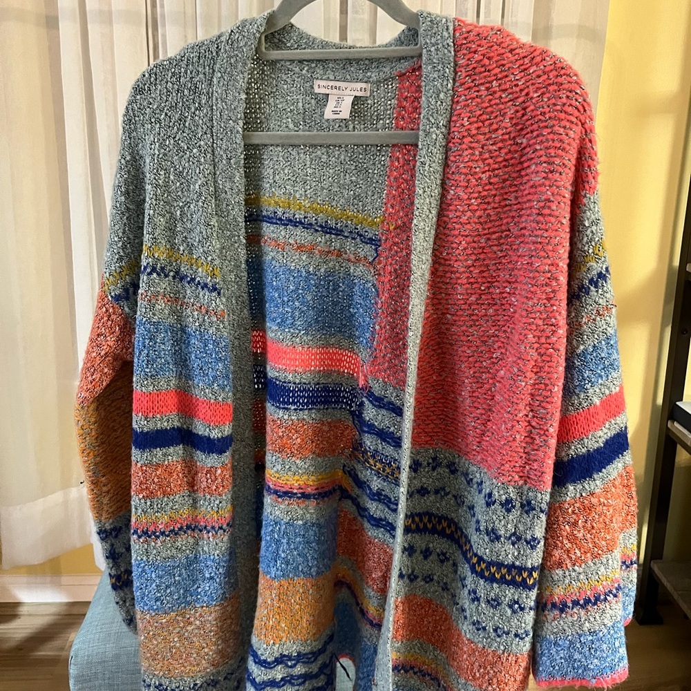 Multicolor Striped Cardigan